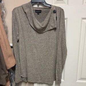 Gray Cowl Neck Sweater